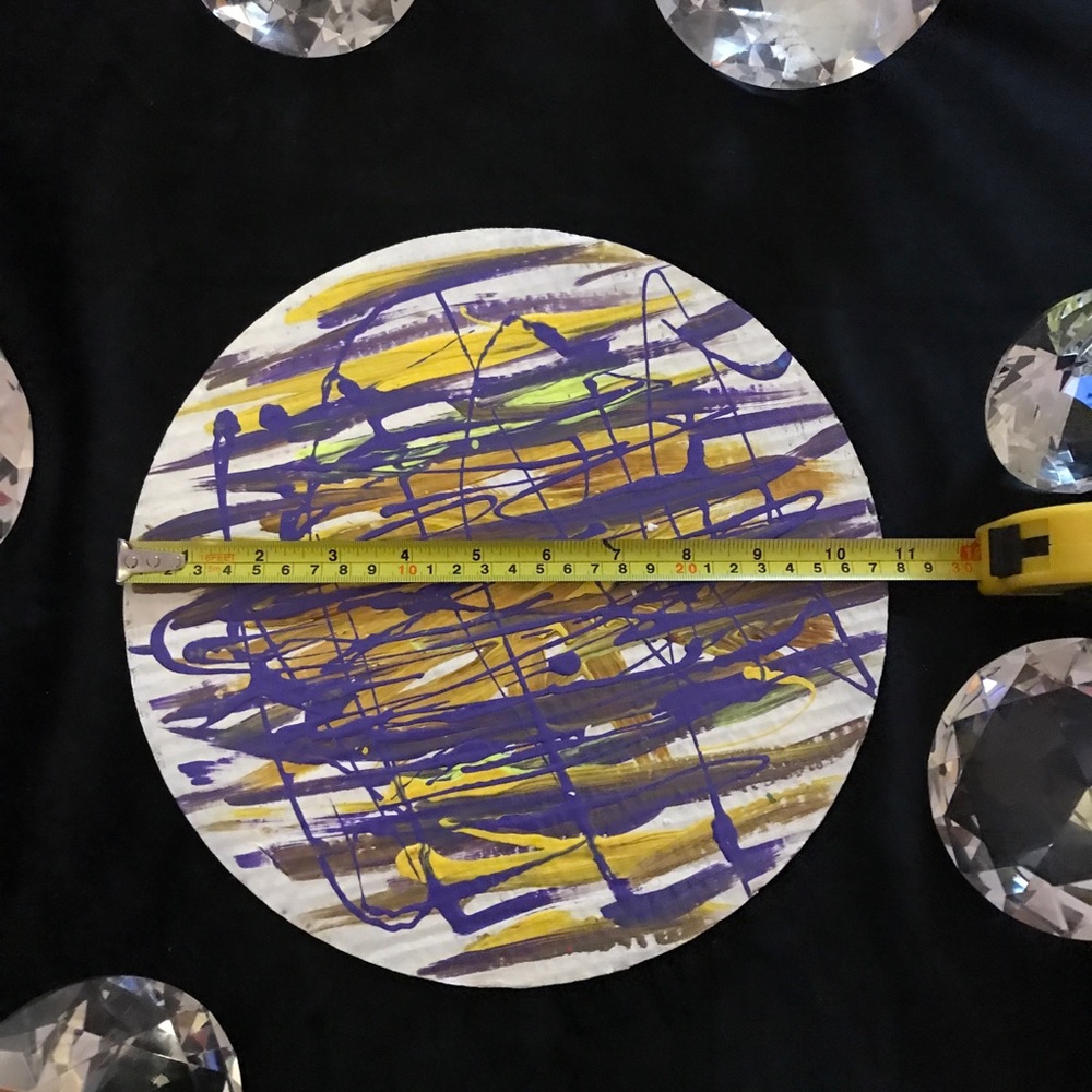 Colorful Abstract Hand Design & Hand Painted Plate - Picture 15 of 15